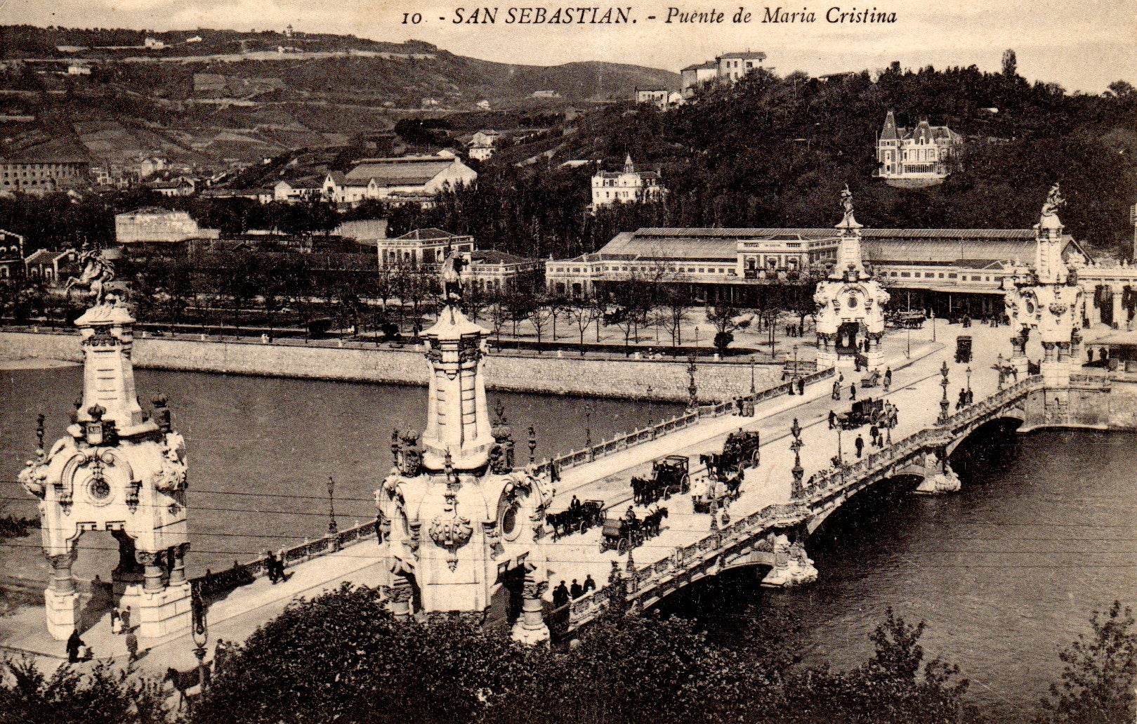 Postal de San Sebastián a principios del siglo XX.