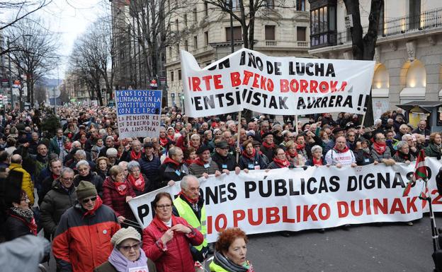 La cabecera de la manifestación.