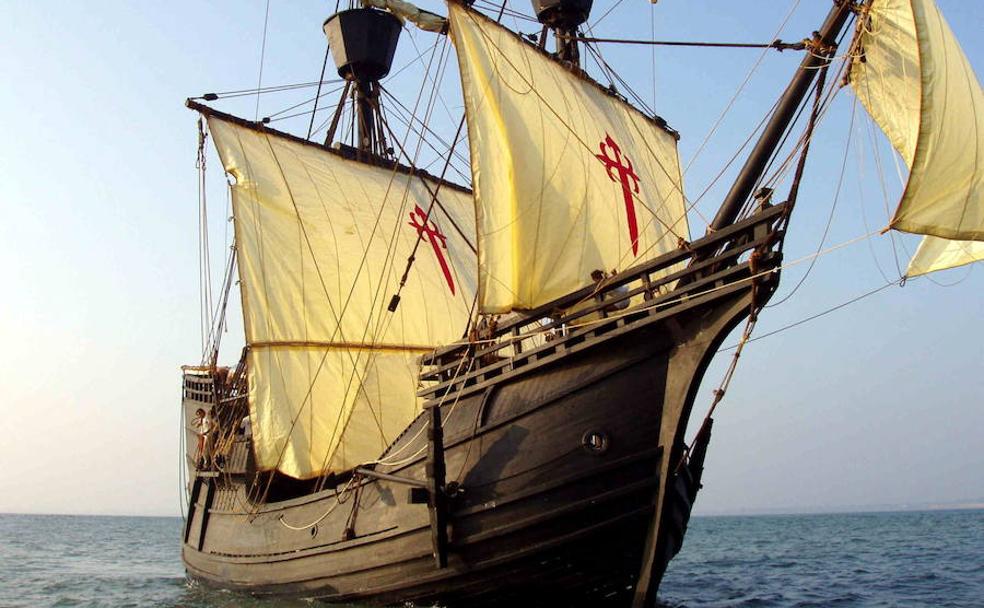 Una réplica de la nao 'Victoria', una de las cinco que componía la flota de Magallanes.