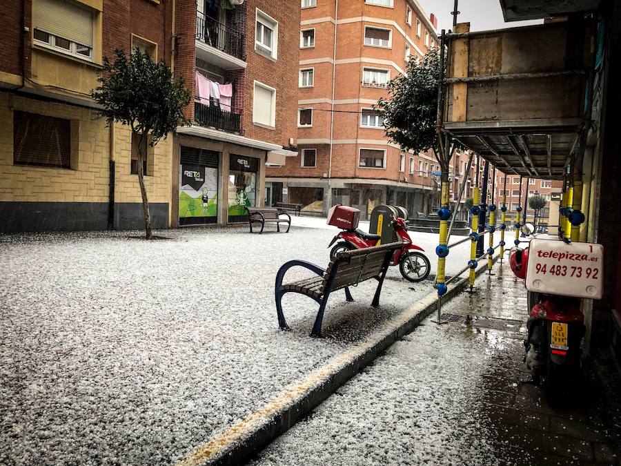 Granizada en Portugalete.