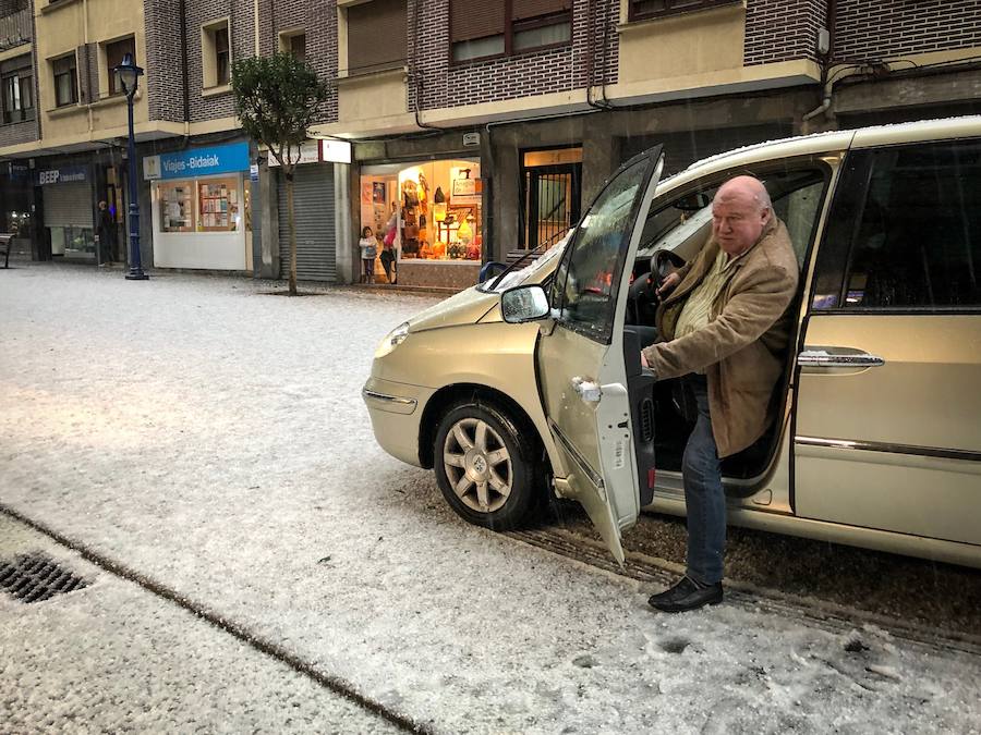 Granizada en Portugalete.