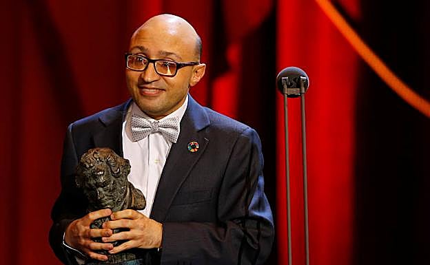 Jesús Vidal, tras recibir el Goya a mejor actor revelación.
