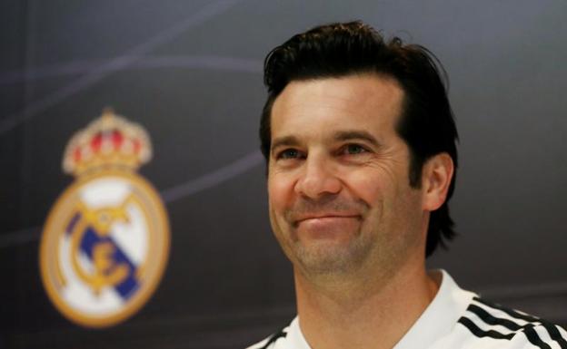 Santiago Solari, durante la rueda de prensa previa al clásico copero.