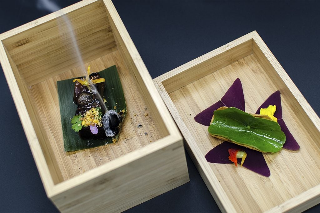 Finalista: TACO DE VACÍO, HUACATAY Y CAPUCHINA. ,Bar DANDO LA BRASA. Aretxaga, 7 · Bilbao