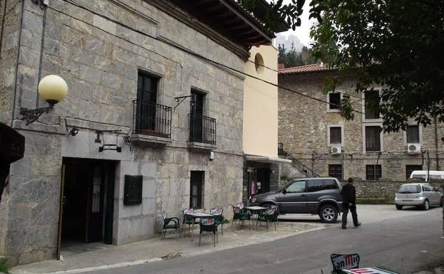 Calle de la localidad vizcaína de Mañaria.