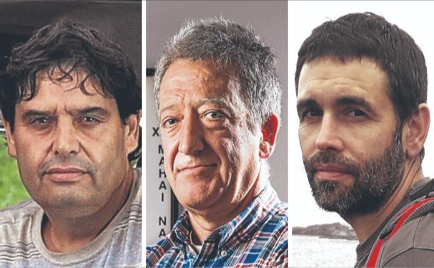 Los tres candidatos a la presidencia de la UAGA. 