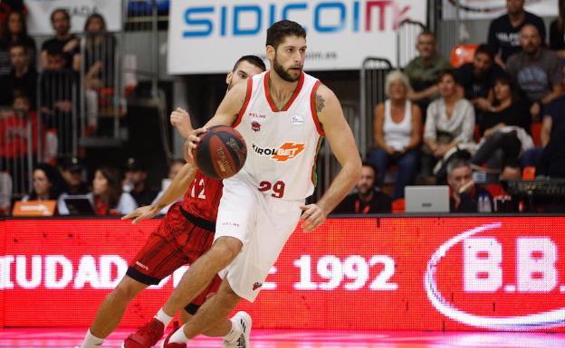 Patricio Garino, durante un duelo del inicio de temporada disputado ante el Fuenlabrada. 