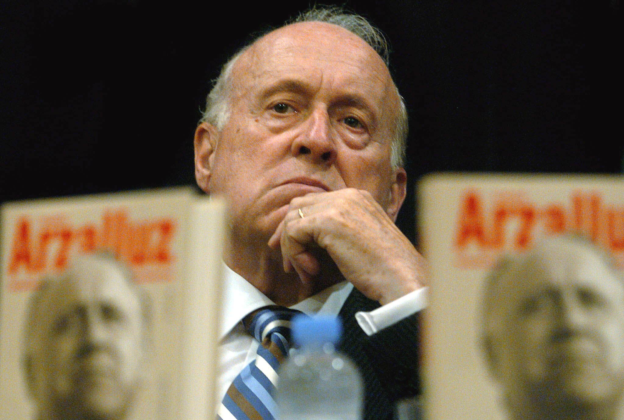 Xavier Arzalluz, expresidente del PNV, en Barcelona, durante la presentación de su libro de memorias 'Así fue'.