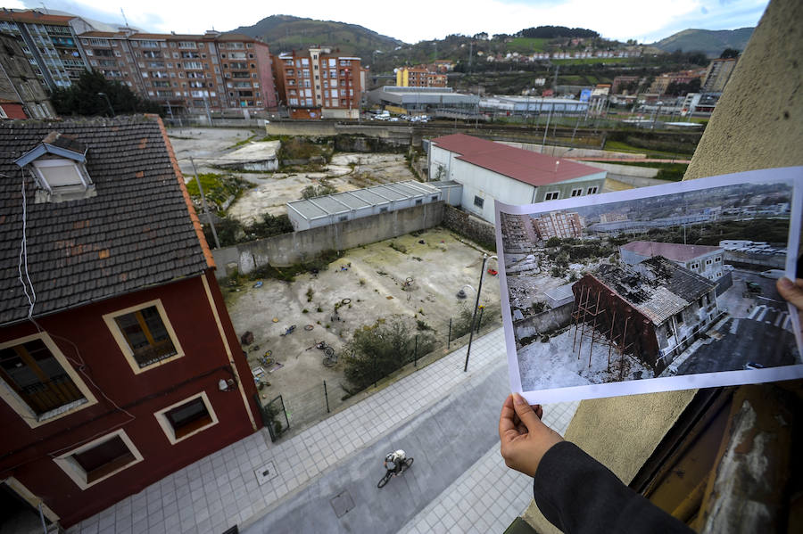 Vista del solar en el que un incendio dejó cinco muerto de una misma familia en 2017, en el desaparecido número 7.