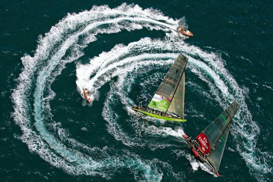 Los participantes de la America's Cup Desafio Español 2007, en Valencia.