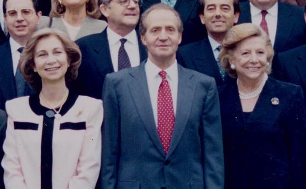 Con los reyes Juan Carlos y Sofía. 