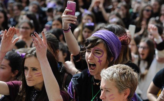 Concentración de mujeres el pasado 8 de marzo.