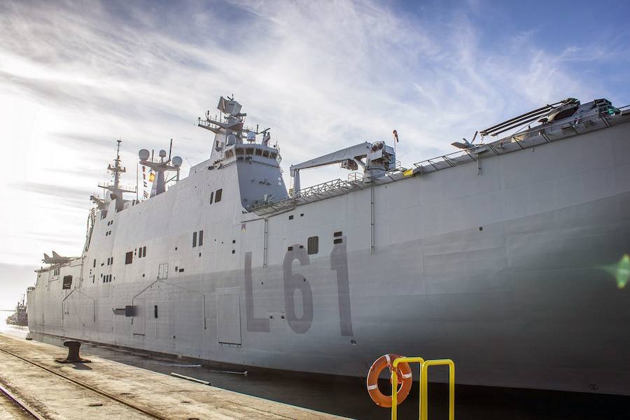 El más grande buque de guerra de la Armada arribará a Getxo el 22 de marzo y permanecerá atracado tres días