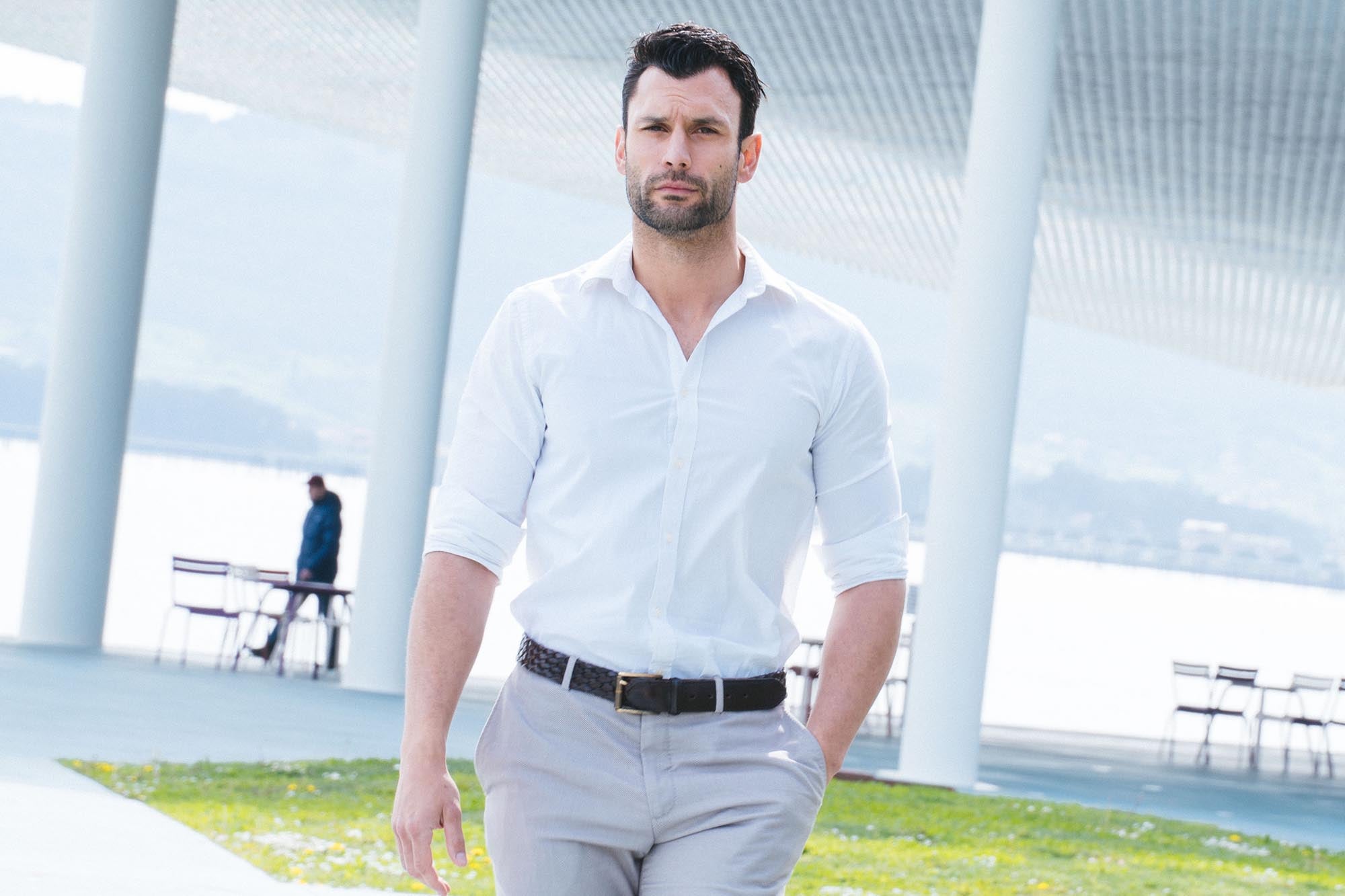 El cántabro reconoce que es fiel a un «estilo cómodo» para jugar con sus tres hijos, que le apoyan en su inmersión en la moda