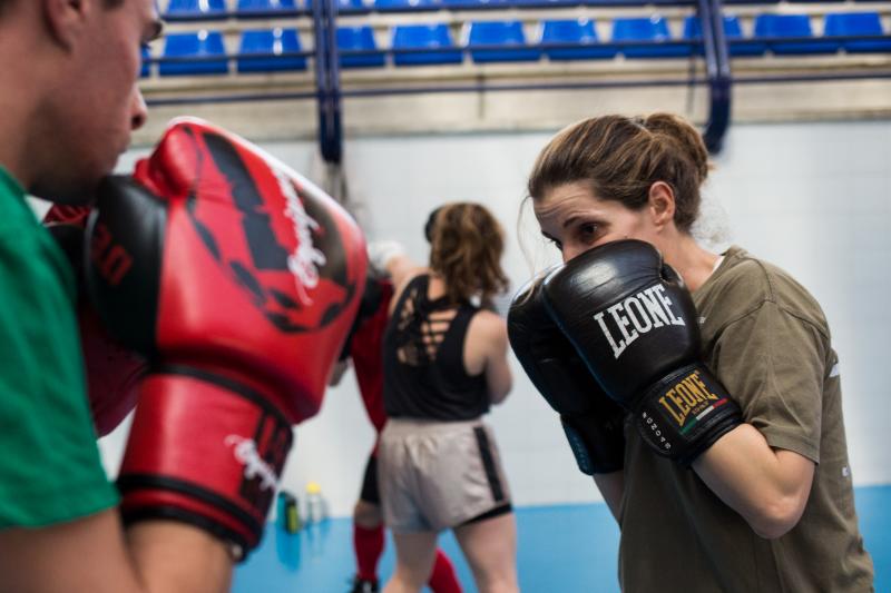 Fotos: Jon Fernández imparte un seminario a varios aficionados al Boxeo