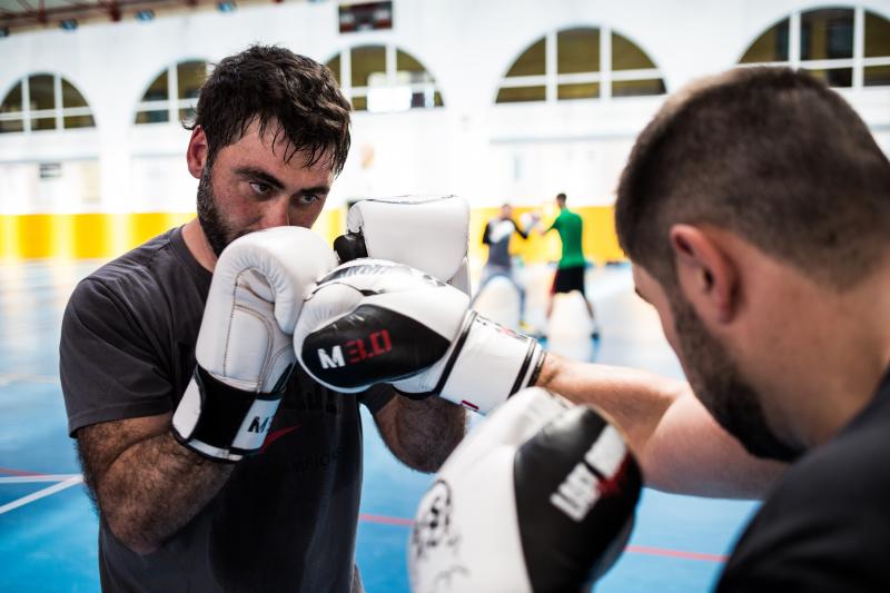 Fotos: Jon Fernández imparte un seminario a varios aficionados al Boxeo