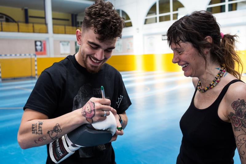 Fotos: Jon Fernández imparte un seminario a varios aficionados al Boxeo