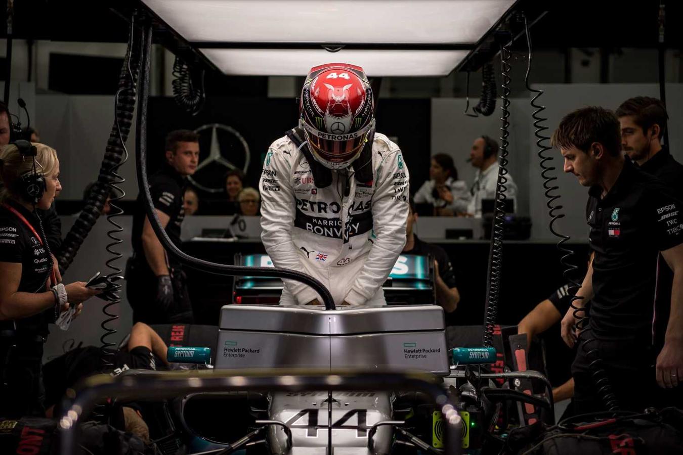 Lewis Hamilton, en unas prácticas antes del Gran Premio de Fórmula 1 de Bahrein 