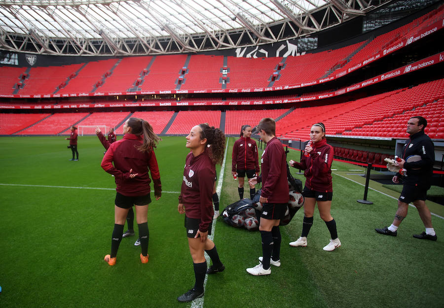 Fotos: El entrenamiento del Athletic femenino previo al partido contra el Levante en San Mamés