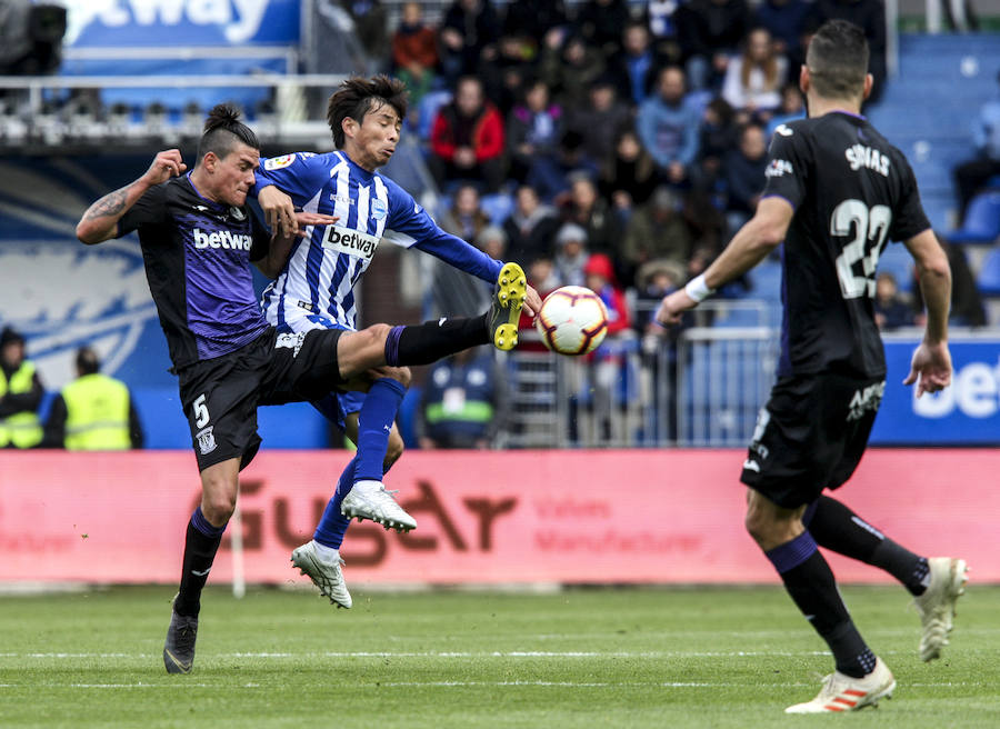 Imágenes correspondientes al partido de LaLiga Santander 2018-2019 disputado en el estadio de Mendizorroza