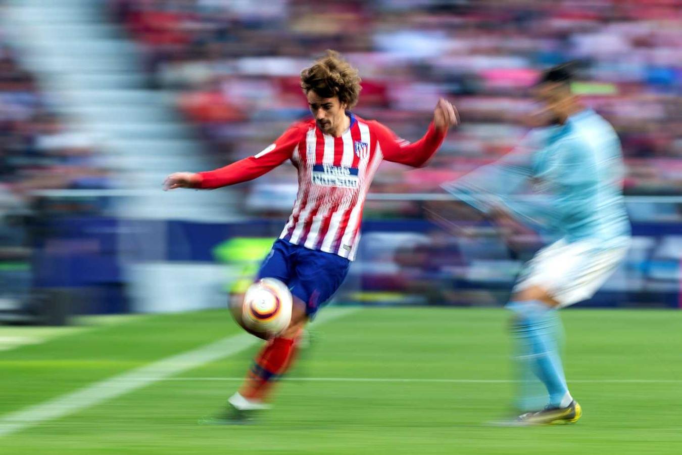 El futbolista del Atlético de Madrid, Antoine Griezmann en el partido ante el Celta de Vigo 