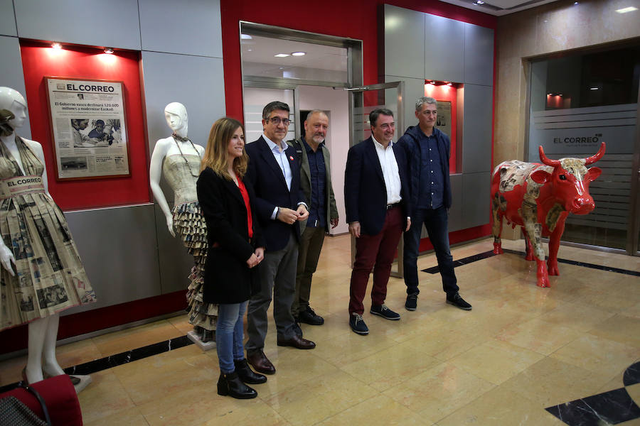 EL CORREO reúne a Aitor Esteban (PNV), Patxi López (PSOE), Roberto Uriarte (Unidas Podemos), Bea Fanjul (PP) y Oskar Matute (EH Bildu), cabezas de lista de sus partidos por Bizkaia