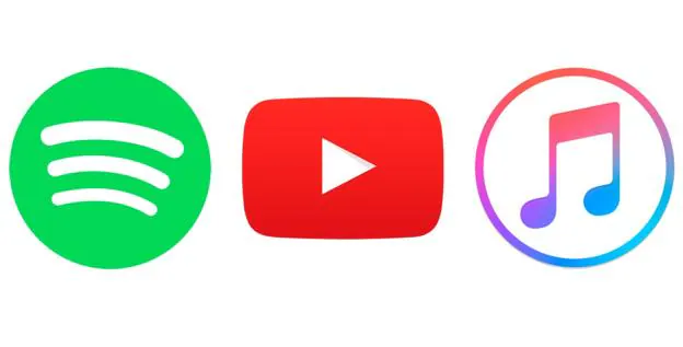 Spotify, YouTube Music y Apple Music