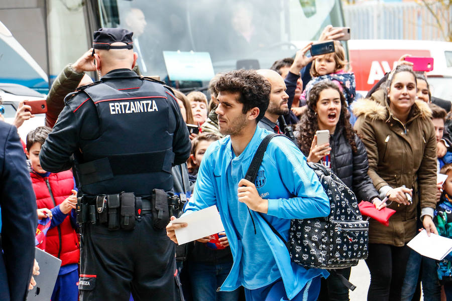 El equipo catalán ha llegado este martes a la capital alavesa para enfrentarse al Deportivo Alavés en una nueva jornada de LaLiga