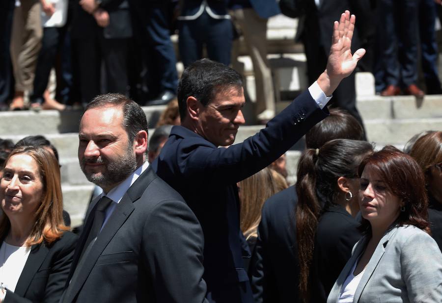 Sánchez, a la salida del Congreso.