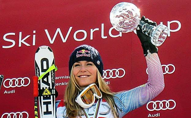Lindsey Vonn ha ganado cuatro veces el campeonato mundial.