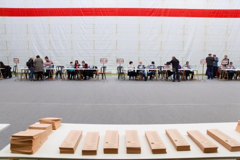 Colegio electoral del barrio Judimendi.