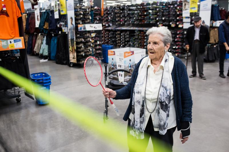 Residentes en la Fundación Miranda de Barakaldo se estrena en disciplinas poco habituales para ellos en el Decathlon de Megapark 