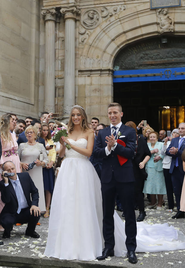 Iker Muniain y Andrea Sesma se casaron el 3 de junio de 2017 en la basílica de Begoña.