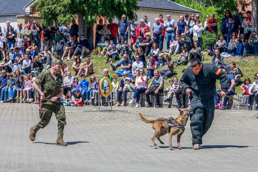 Una exposición de materiales, carros de combate, vehículos blindados o helicópteros de la Unidad Militar de Emergencia se pudieron ver este sábado durante la jornada de puertas abiertas que la Comandancia Militar de Álava organizó para intentar acercar a la ciudadanía el trabajo de las diferentes unidades de las Fuerzas Armadas y de la Guardia Civil
