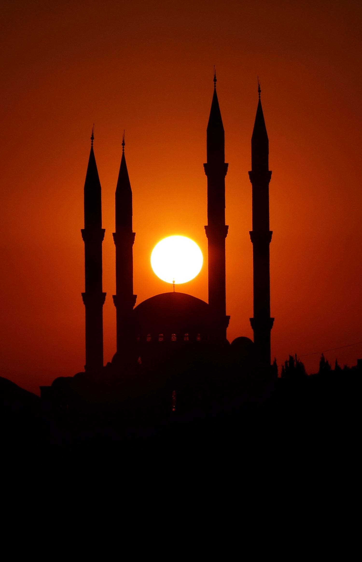 Amanecer en la ciudad cisjordana de Nablus