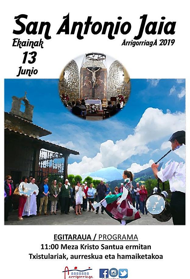 Programa de fiestas de Arrigorriaga 2019: San Antonio Jaia