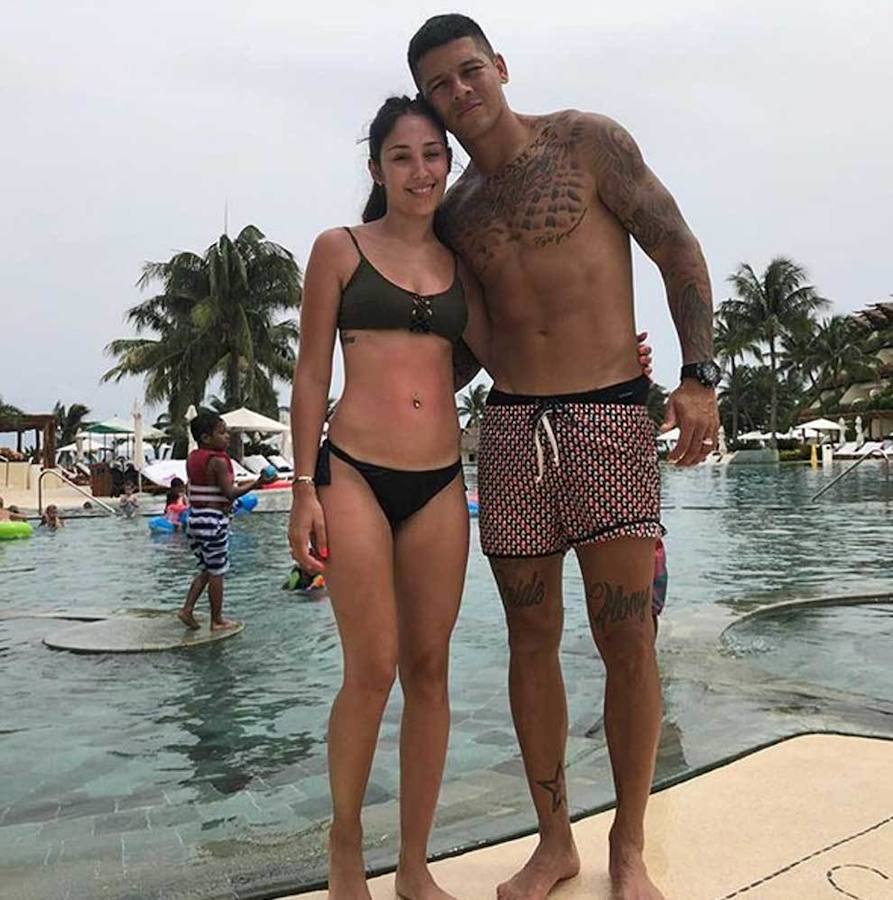 Marcos Rojo y Eugenia Lusardo de vacaciones. 