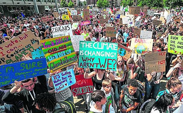 Manifestación en la ciudad alemana de Fráncfort del movimiento 'Fridays for Future' celebrada el pasado mes de mayo.