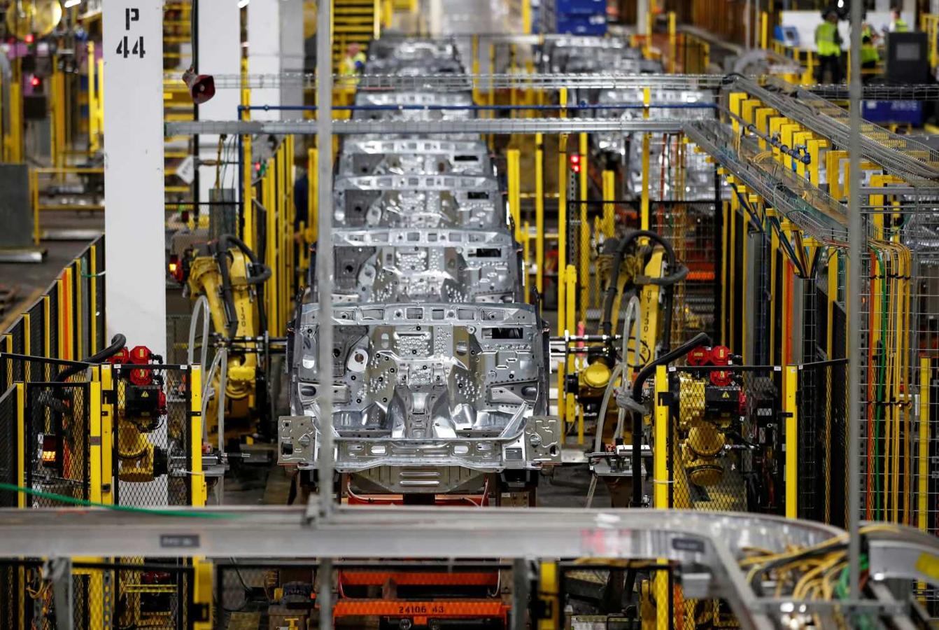 Interior de la planta de ensamblaje de Chicago de Ford 