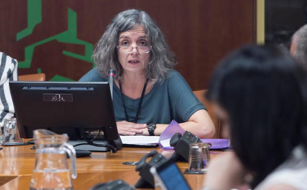 María Ángeles Jaime de Pablo, ayer en el Parlamento.