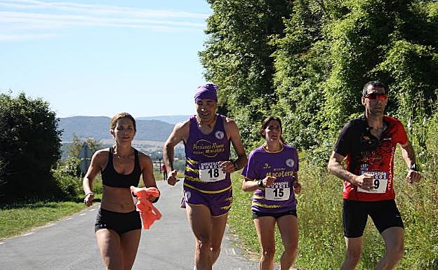 La carrera discurre por caminos entre campos de labranza, pinares y bosques relictos de encinas.