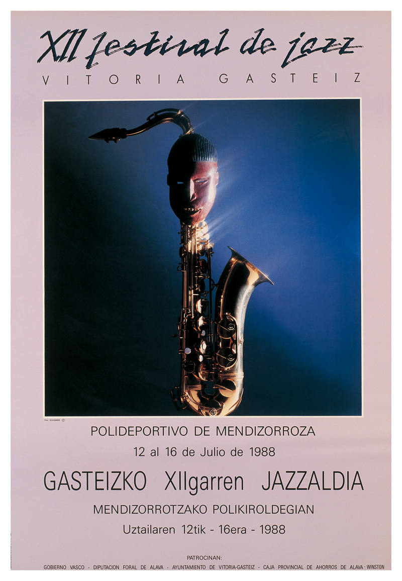 Cartel de 1988 del Festival de Jazz de Vitoria