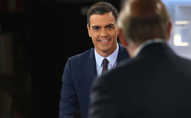 Entrevista a Pedro Sánchez en Telecinco. 