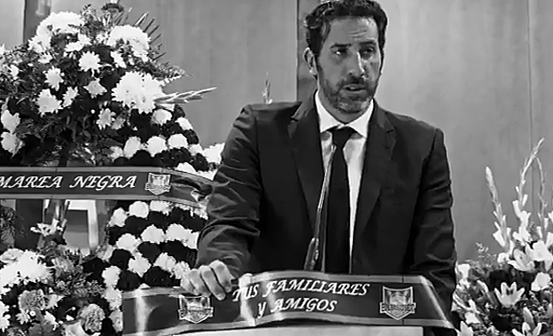 Mumbrú, en el 'funeral' del Bilbao Basket. 