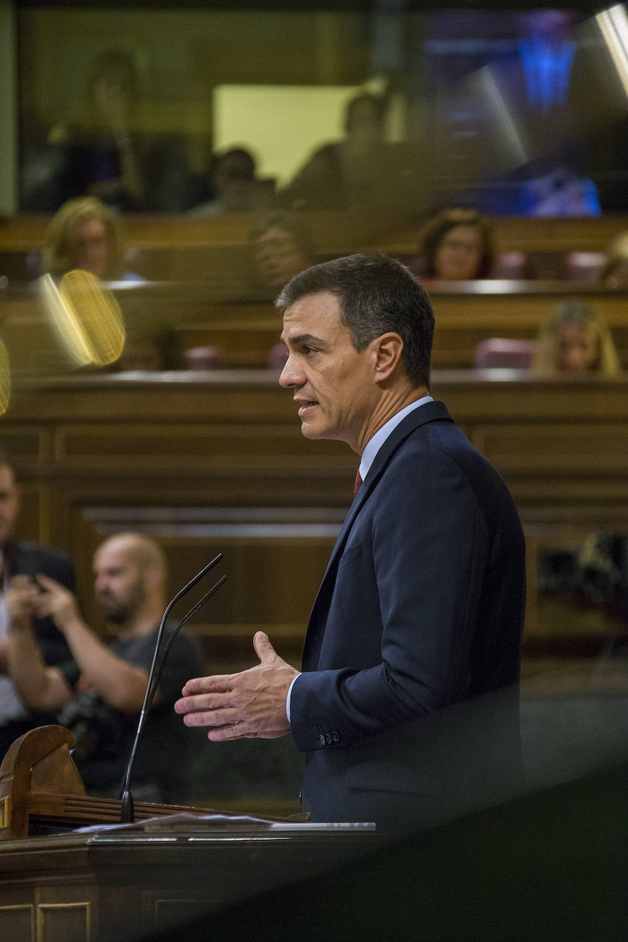 Pedro Sánchez en el debate de investidura.