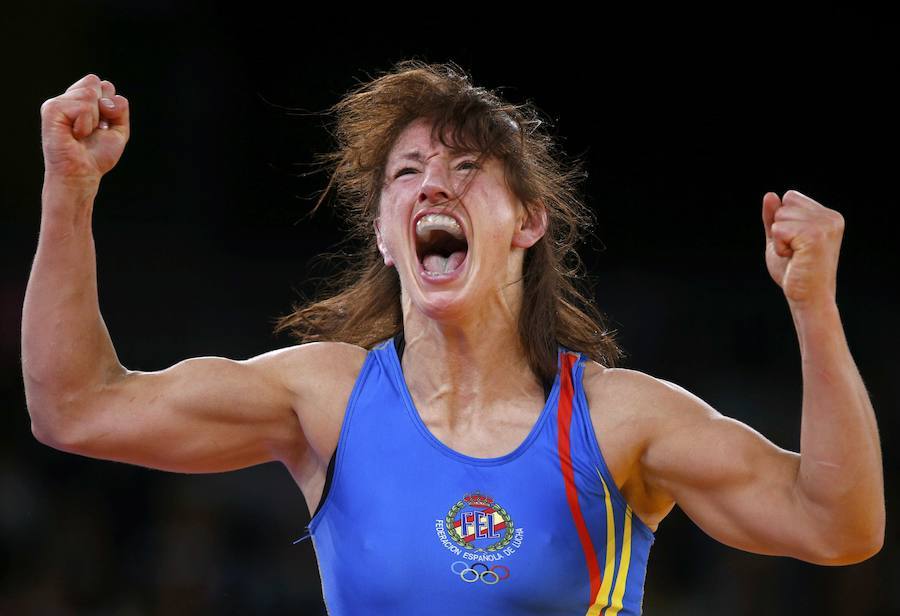 Maider Unda celebra su bronce en la categoría de 72 kilos en Londres 2012.