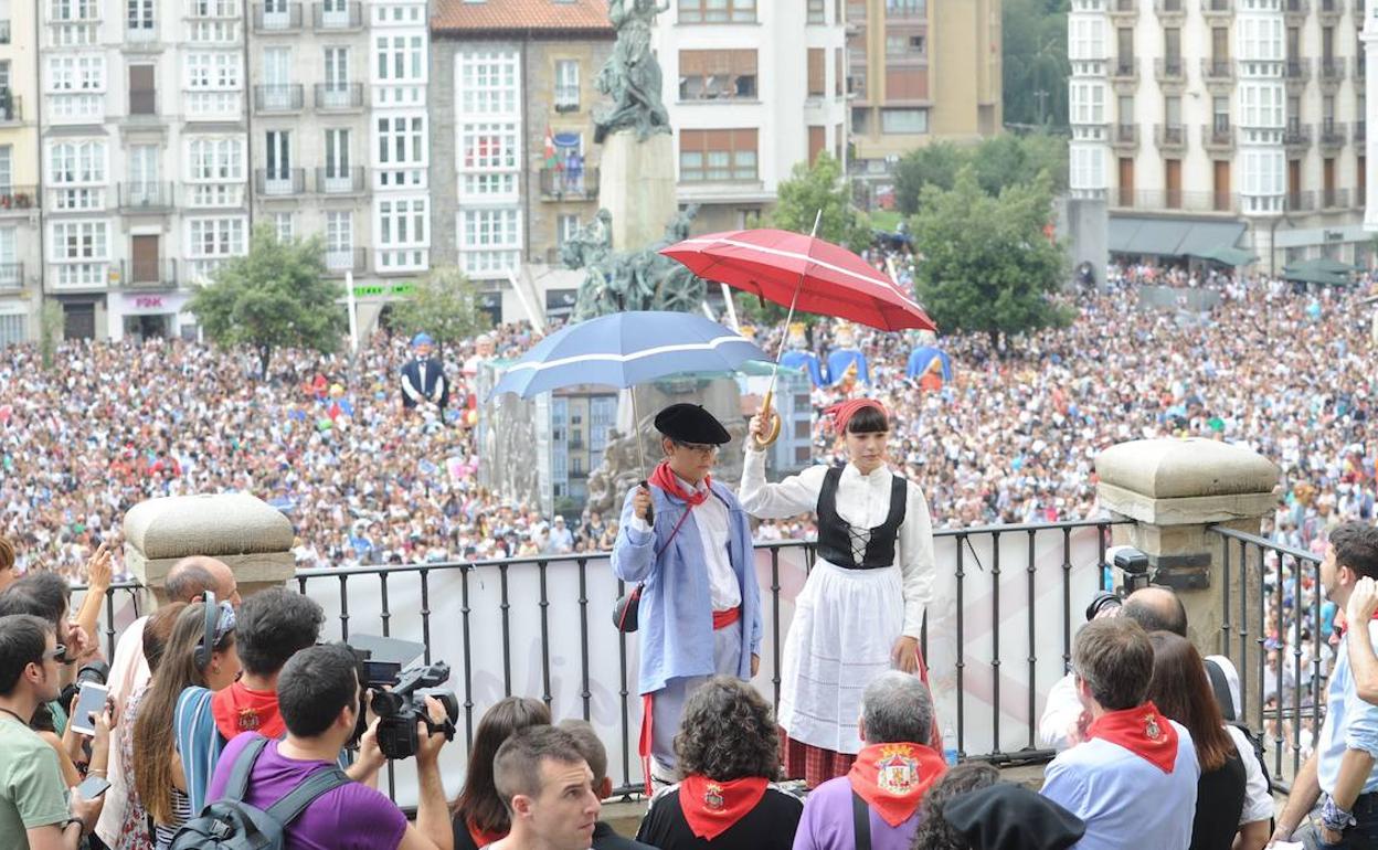 Bajada de Edurne y Celedón txiki.