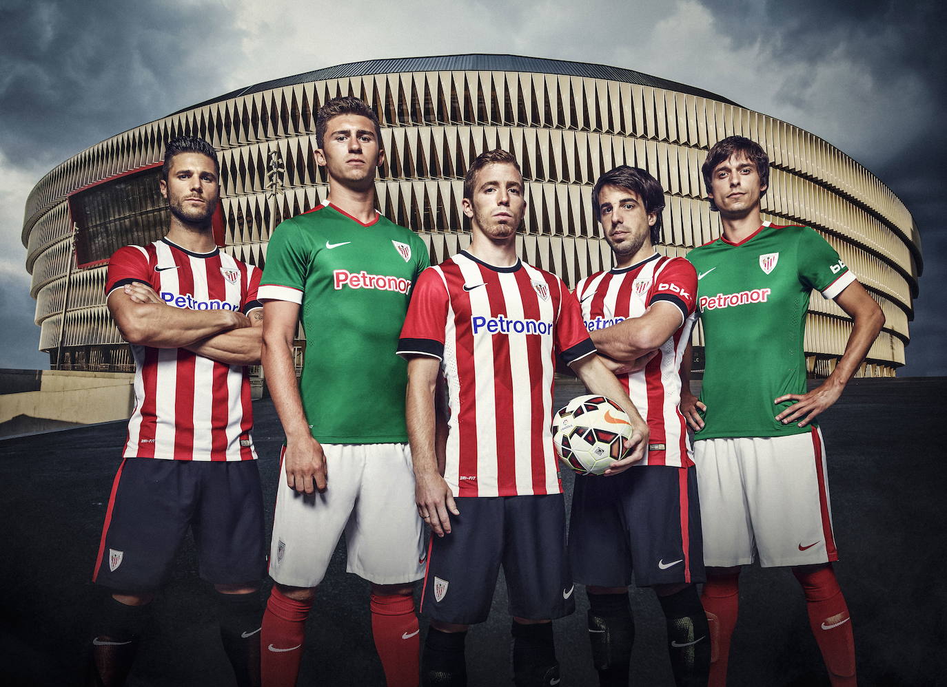 En la imagen promocional del Athletic en 2014.