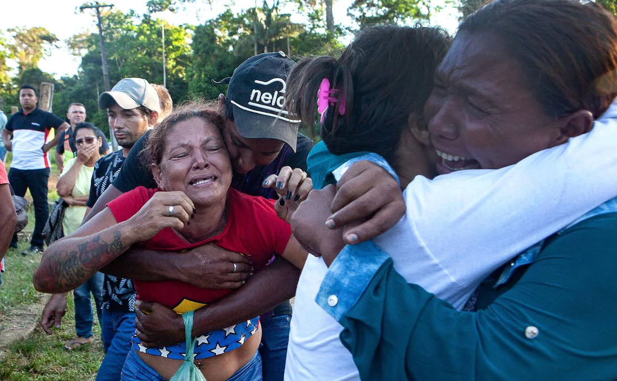 Familiares de las víctimas de Altamira. 