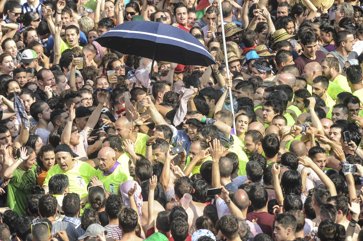 Vitoria ha dado inicio a las fiestas de la Virgen Blanca y una gran multitud de alaveses ha recibido a Celedón.